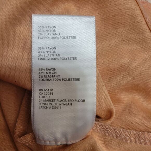 NWT Urban Outfitters Kimchi Blue Strappy Diamond Lace Skater Dress Boho Peach L - Picture 12 of 13